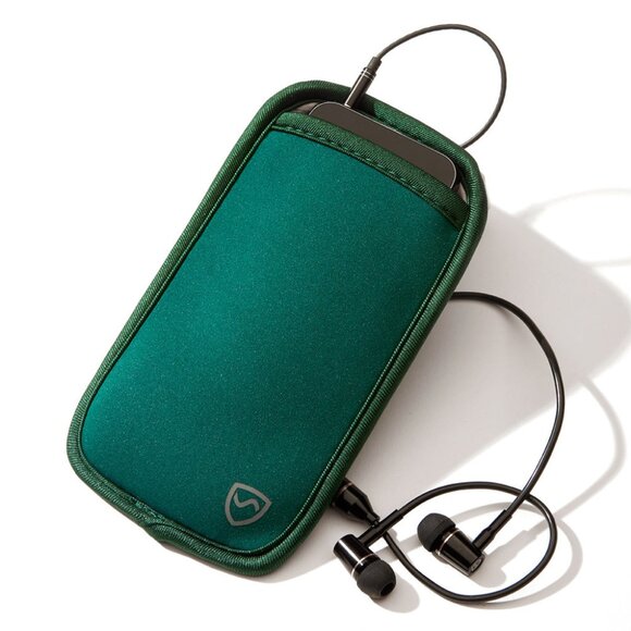 SHIELD YOUR BODY (SYB) Green Phone Pouch- SHIELD Wireless EMF Radiation - Picture 1 of 6